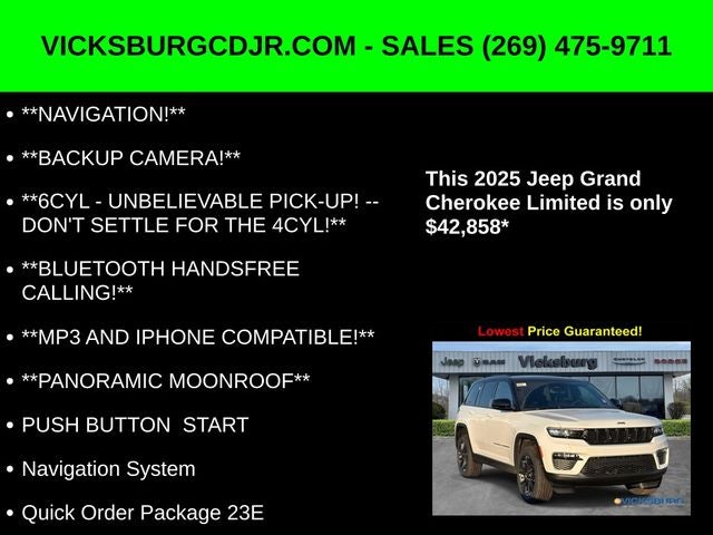 2025 Jeep Grand Cherokee GRAND CHEROKEE LIMITED 4X4