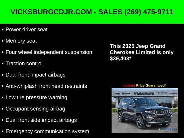 2025 Jeep Grand Cherokee GRAND CHEROKEE LIMITED 4X4
