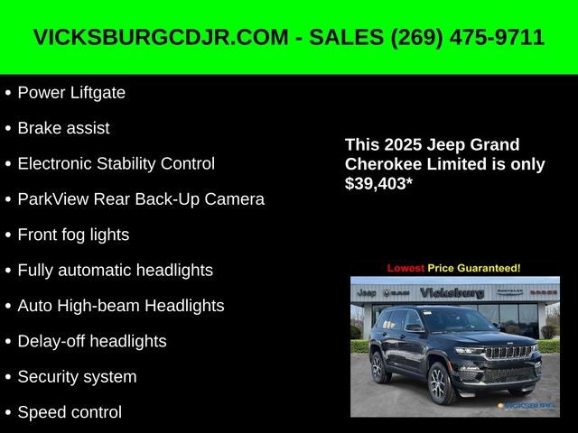 2025 Jeep Grand Cherokee GRAND CHEROKEE LIMITED 4X4
