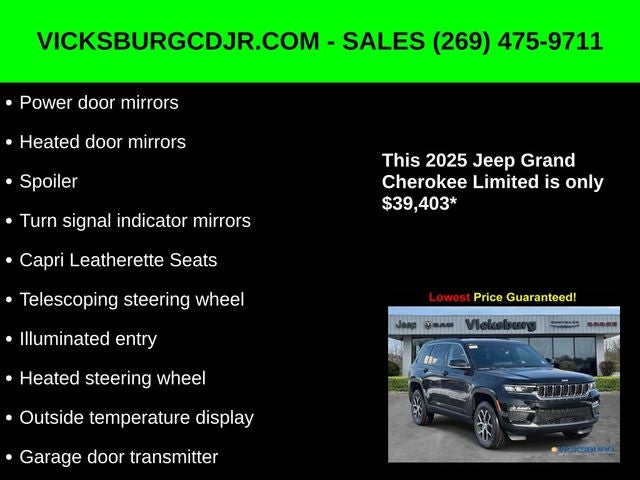 2025 Jeep Grand Cherokee GRAND CHEROKEE LIMITED 4X4