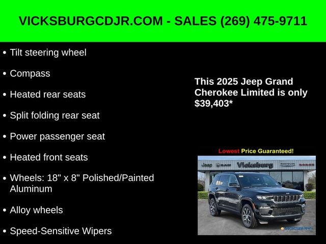 2025 Jeep Grand Cherokee GRAND CHEROKEE LIMITED 4X4