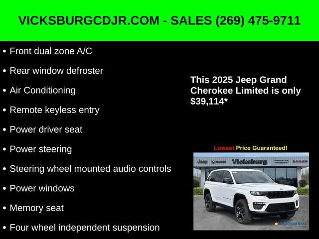 2025 Jeep Grand Cherokee GRAND CHEROKEE LIMITED 4X4