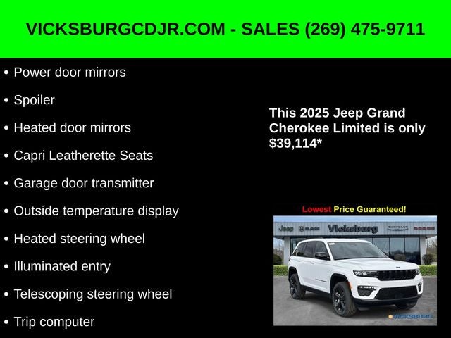 2025 Jeep Grand Cherokee GRAND CHEROKEE LIMITED 4X4