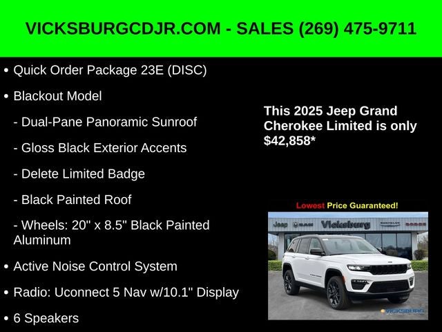 2025 Jeep Grand Cherokee GRAND CHEROKEE LIMITED 4X4