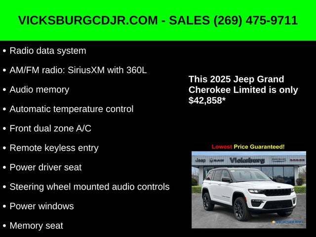 2025 Jeep Grand Cherokee GRAND CHEROKEE LIMITED 4X4