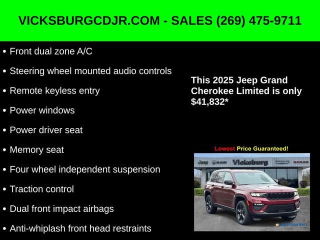 2025 Jeep Grand Cherokee GRAND CHEROKEE LIMITED 4X4