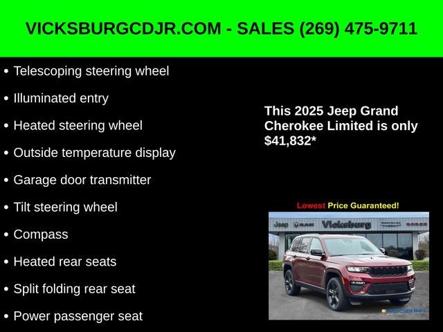 2025 Jeep Grand Cherokee GRAND CHEROKEE LIMITED 4X4