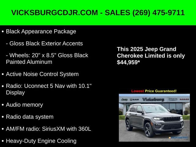 2025 Jeep Grand Cherokee GRAND CHEROKEE LIMITED 4X4