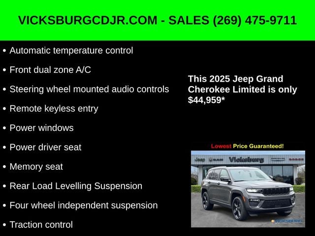 2025 Jeep Grand Cherokee GRAND CHEROKEE LIMITED 4X4