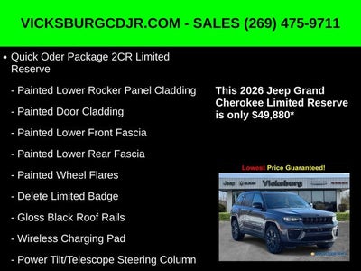 2026 Jeep Grand Cherokee GRAND CHEROKEE LIMITED RESERVE 4X4