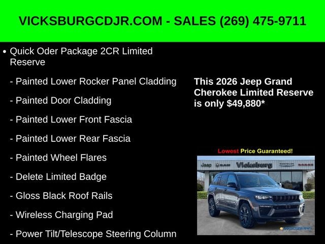 2026 Jeep Grand Cherokee GRAND CHEROKEE LIMITED RESERVE 4X4