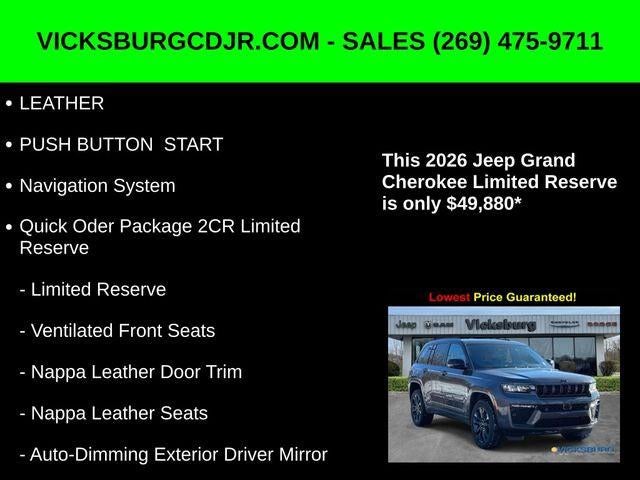 2026 Jeep Grand Cherokee GRAND CHEROKEE LIMITED RESERVE 4X4
