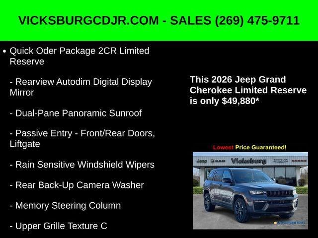 2026 Jeep Grand Cherokee GRAND CHEROKEE LIMITED RESERVE 4X4