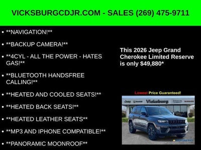 2026 Jeep Grand Cherokee GRAND CHEROKEE LIMITED RESERVE 4X4