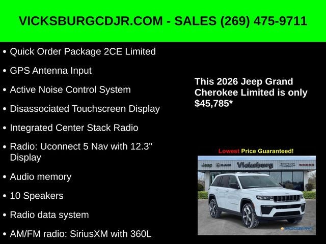 2026 Jeep Grand Cherokee GRAND CHEROKEE LIMITED 4X4