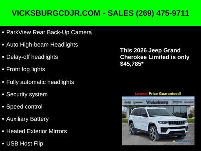 2026 Jeep Grand Cherokee GRAND CHEROKEE LIMITED 4X4