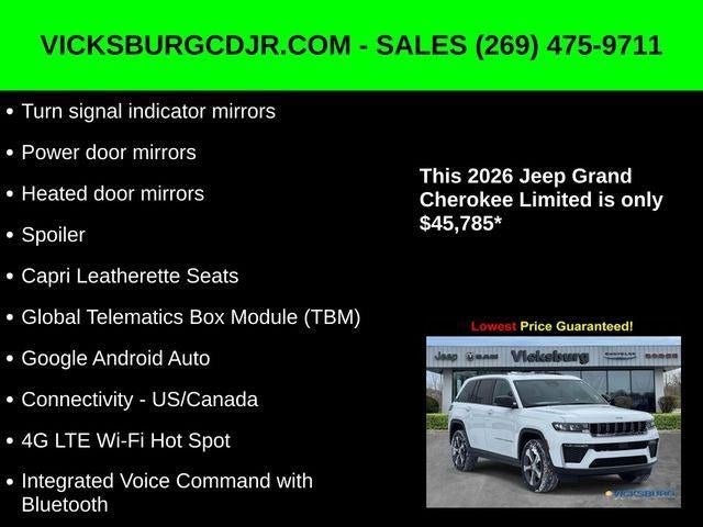 2026 Jeep Grand Cherokee GRAND CHEROKEE LIMITED 4X4