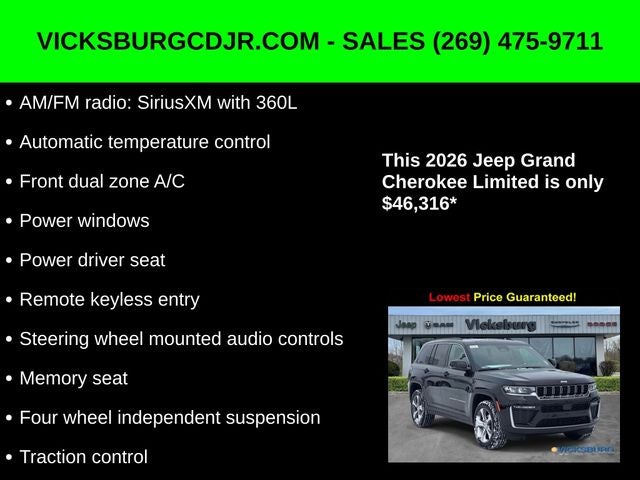 2026 Jeep Grand Cherokee GRAND CHEROKEE LIMITED 4X4