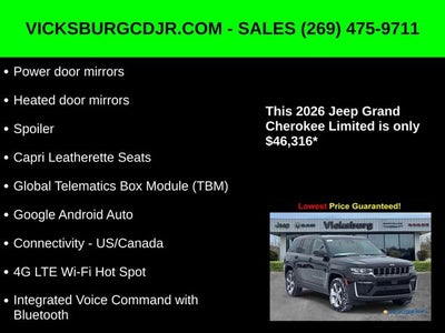 2026 Jeep Grand Cherokee GRAND CHEROKEE LIMITED 4X4