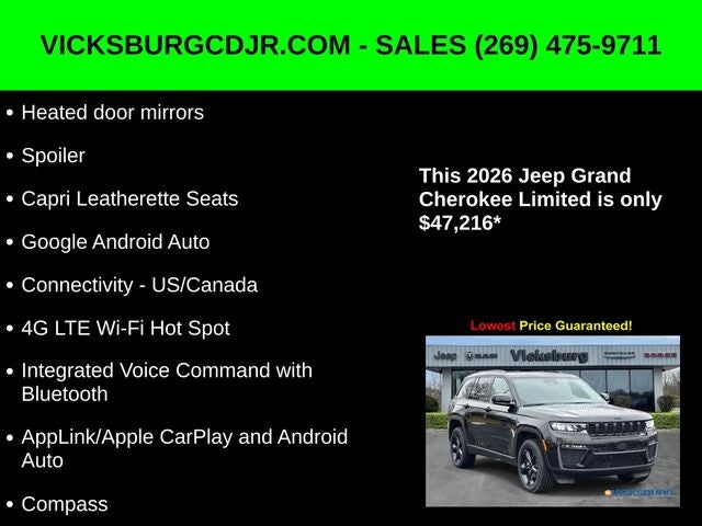 2026 Jeep Grand Cherokee GRAND CHEROKEE LIMITED 4X4