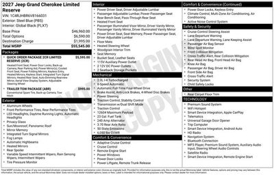 2027 Jeep Grand Cherokee Limited Reserve