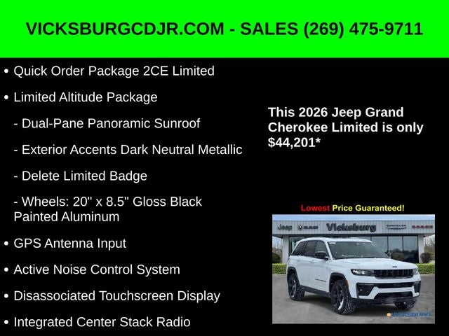2026 Jeep Grand Cherokee GRAND CHEROKEE LIMITED 4X4