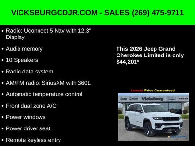 2026 Jeep Grand Cherokee GRAND CHEROKEE LIMITED 4X4