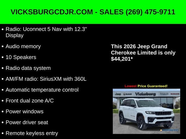 2026 Jeep Grand Cherokee GRAND CHEROKEE LIMITED 4X4