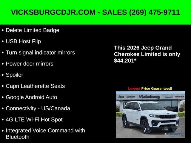 2026 Jeep Grand Cherokee GRAND CHEROKEE LIMITED 4X4