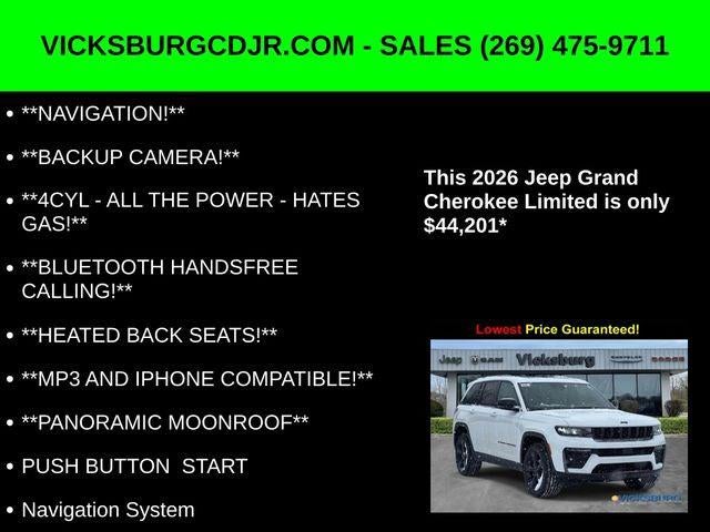 2026 Jeep Grand Cherokee GRAND CHEROKEE LIMITED 4X4