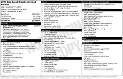 2027 Jeep Grand Cherokee GRAND CHEROKEE LIMITED RESERVE 4X4