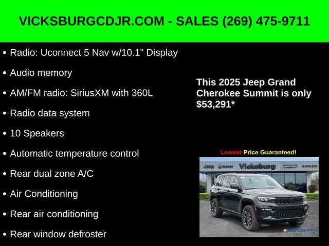 2025 Jeep Grand Cherokee GRAND CHEROKEE SUMMIT 4X4