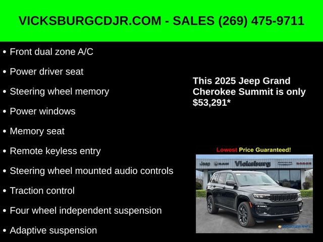 2025 Jeep Grand Cherokee GRAND CHEROKEE SUMMIT 4X4