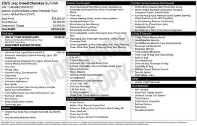2025 Jeep Grand Cherokee GRAND CHEROKEE SUMMIT 4X4