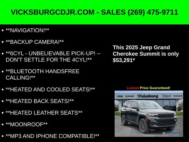 2025 Jeep Grand Cherokee GRAND CHEROKEE SUMMIT 4X4