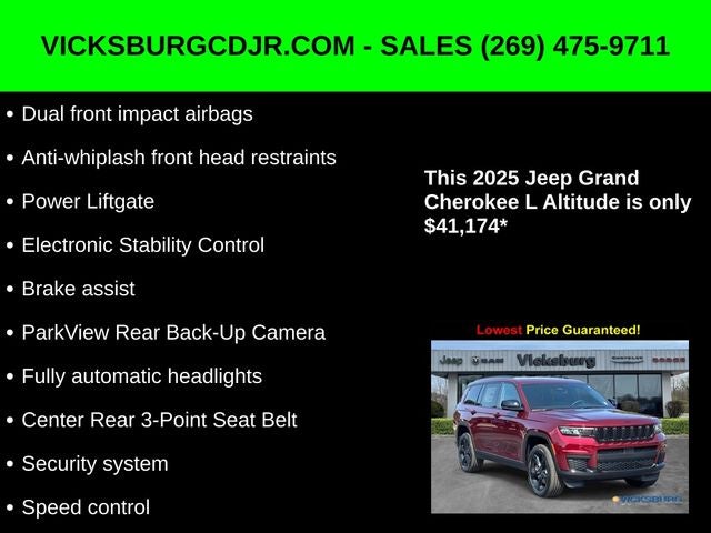 2025 Jeep Grand Cherokee GRAND CHEROKEE L ALTITUDE 4X4