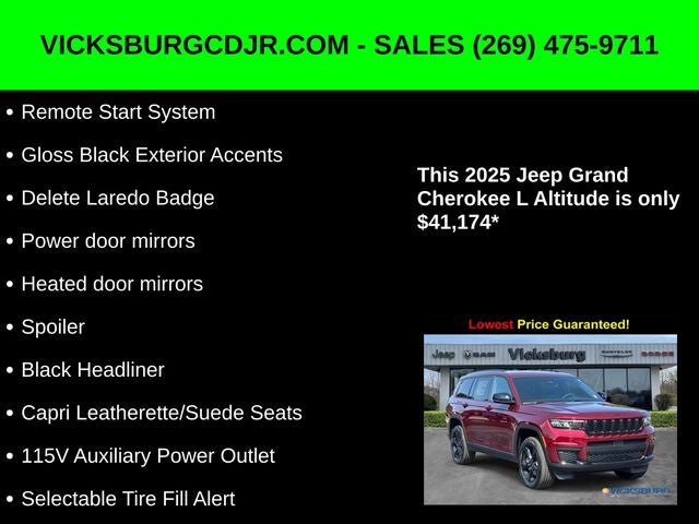 2025 Jeep Grand Cherokee GRAND CHEROKEE L ALTITUDE 4X4
