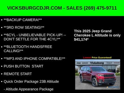 2025 Jeep Grand Cherokee GRAND CHEROKEE L ALTITUDE 4X4