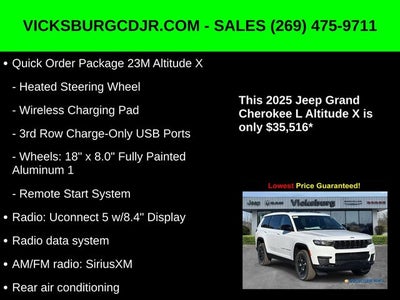 2025 Jeep Grand Cherokee GRAND CHEROKEE L ALTITUDE X 4X4