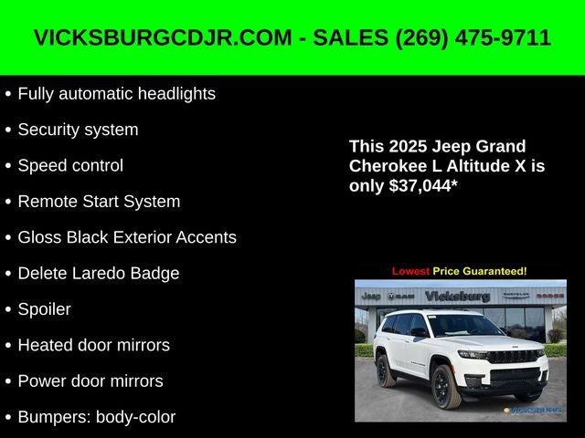 2025 Jeep Grand Cherokee GRAND CHEROKEE L ALTITUDE X 4X4