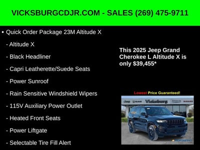 2025 Jeep Grand Cherokee GRAND CHEROKEE L ALTITUDE X 4X4