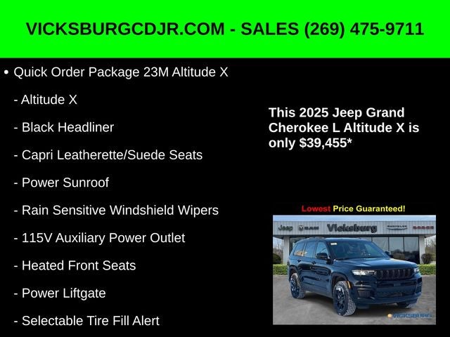 2025 Jeep Grand Cherokee GRAND CHEROKEE L ALTITUDE X 4X4