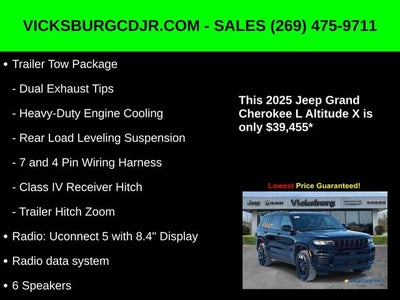2025 Jeep Grand Cherokee GRAND CHEROKEE L ALTITUDE X 4X4