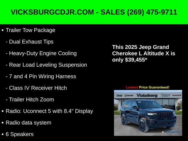2025 Jeep Grand Cherokee GRAND CHEROKEE L ALTITUDE X 4X4