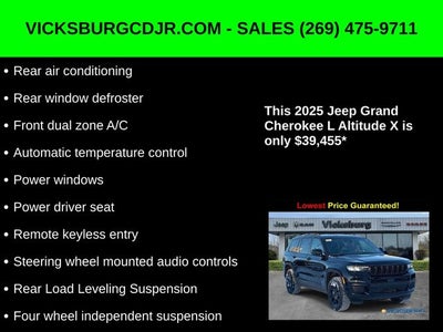 2025 Jeep Grand Cherokee GRAND CHEROKEE L ALTITUDE X 4X4