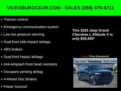 2025 Jeep Grand Cherokee GRAND CHEROKEE L ALTITUDE X 4X4