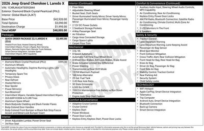2026 Jeep Grand Cherokee GRAND CHEROKEE L LAREDO X 4X4