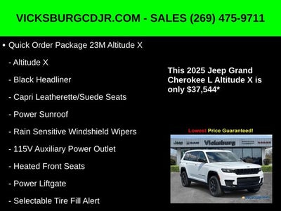 2025 Jeep Grand Cherokee GRAND CHEROKEE L ALTITUDE X 4X4
