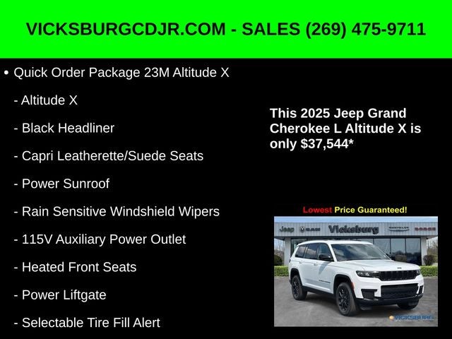 2025 Jeep Grand Cherokee GRAND CHEROKEE L ALTITUDE X 4X4