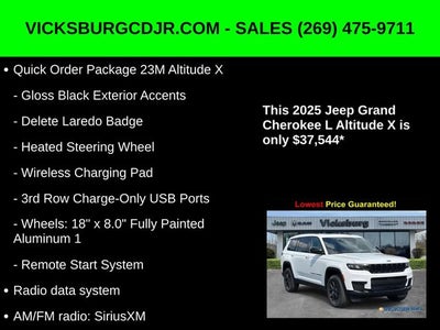 2025 Jeep Grand Cherokee GRAND CHEROKEE L ALTITUDE X 4X4